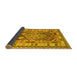 Sideview of Southwestern Yellow Country Rug, con1098yw