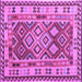 Square Southwestern Purple Country Rug, con1098pur