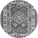 Square Southwestern Gray Country Rug, con1098gry