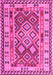 Machine Washable Southwestern Pink Country Rug, wshcon1098pnk