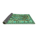 Sideview of Southwestern Turquoise Country Rug, con1098turq