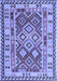 Machine Washable Southwestern Blue Country Rug, wshcon1098blu