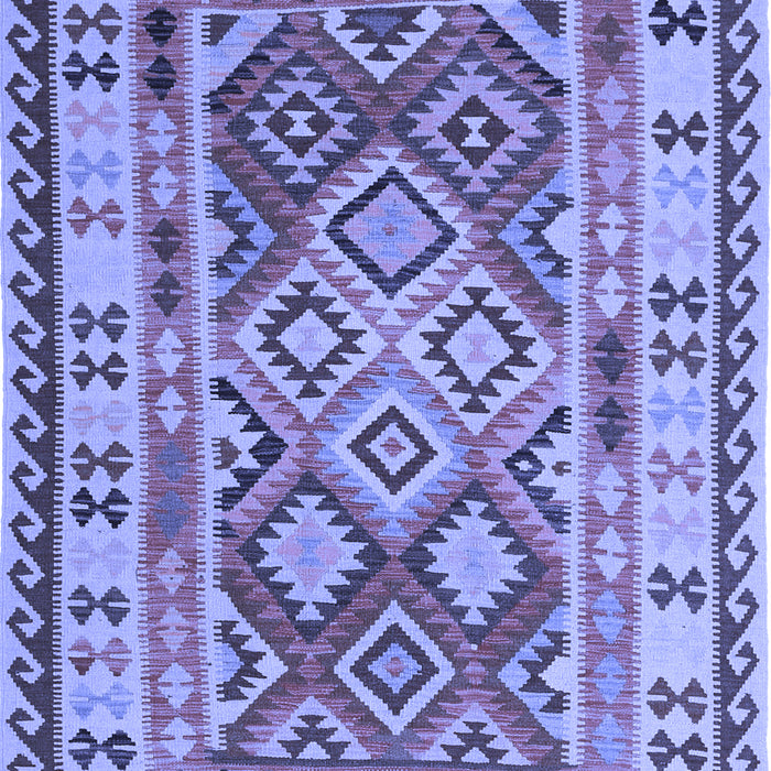 Machine Washable Southwestern Blue Country Rug, wshcon1098blu