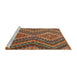 Serging Thickness of Machine Washable Contemporary Mahogany Brown Rug, wshcon1099