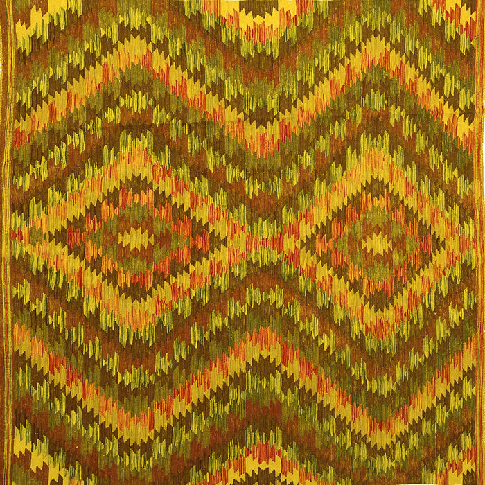 Square Southwestern Yellow Country Rug, con1099yw