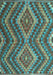 Southwestern Light Blue Country Rug, con1099lblu