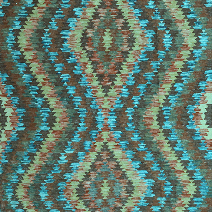 Machine Washable Southwestern Light Blue Country Rug, wshcon1099lblu
