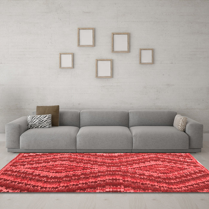 Country Red Washable Rugs