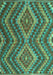 Southwestern Turquoise Country Rug, con1099turq