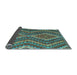 Sideview of Southwestern Light Blue Country Rug, con1099lblu