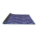 Sideview of Southwestern Blue Country Rug, con1099blu