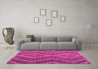 Machine Washable Southwestern Pink Country Rug, wshcon1099pnk