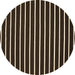 Round Machine Washable Abstract Brown Contemporary Rug, wshcon109brn