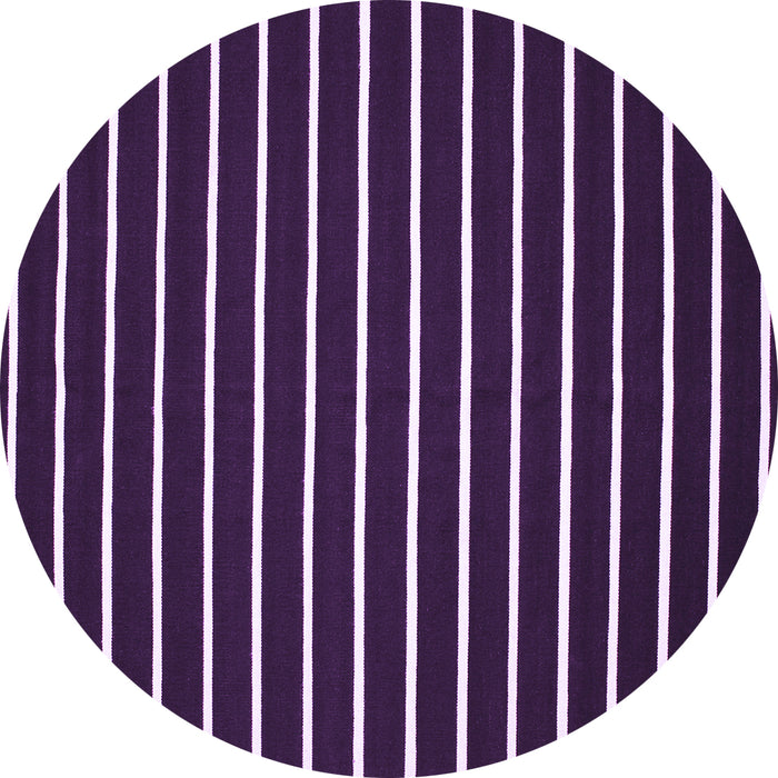 Round Machine Washable Abstract Purple Contemporary Area Rugs, wshcon109pur