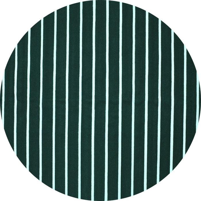 Round Abstract Turquoise Contemporary Rug, con109turq