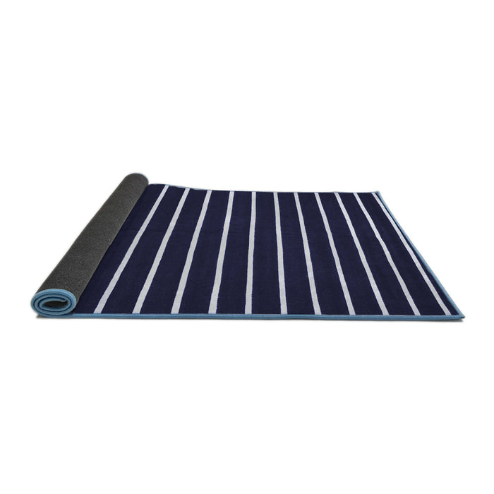 Sideview of Abstract Blue Contemporary Rug, con109blu
