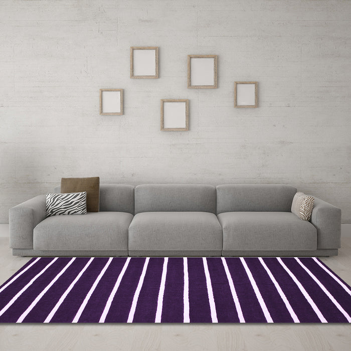 Machine Washable Abstract Purple Contemporary Area Rugs in a Living Room, wshcon109pur