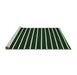 Sideview of Machine Washable Abstract Emerald Green Contemporary Area Rugs, wshcon109emgrn