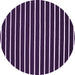 Round Abstract Purple Contemporary Rug, con109pur