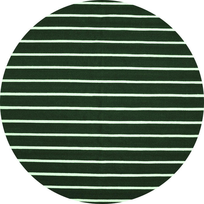 Round Abstract Emerald Green Contemporary Rug, con109emgrn