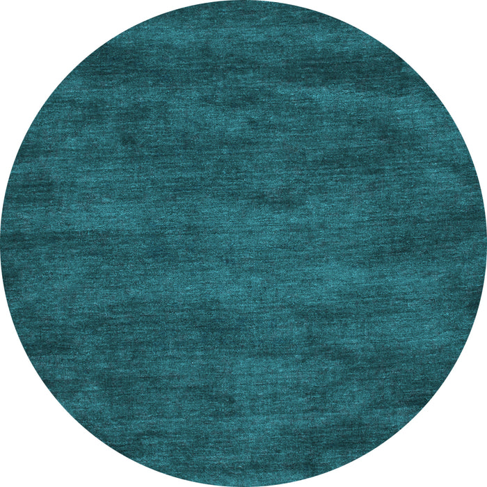 Round Abstract Light Blue Contemporary Rug, con10lblu