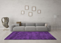 Machine Washable Abstract Purple Contemporary Rug, wshcon10pur