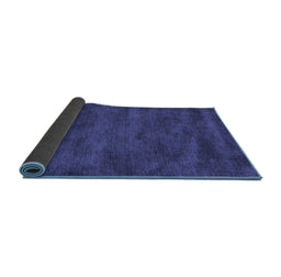 Sideview of Abstract Blue Contemporary Rug, con10blu