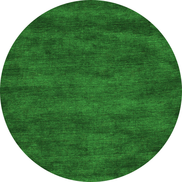 Square Abstract Green Contemporary Rug, con10grn