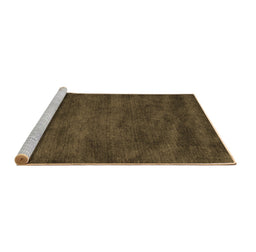 Sideview of Machine Washable Abstract Brown Contemporary Rug, wshcon10brn