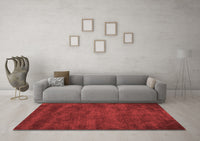 Machine Washable Abstract Red Contemporary Rug, wshcon10red