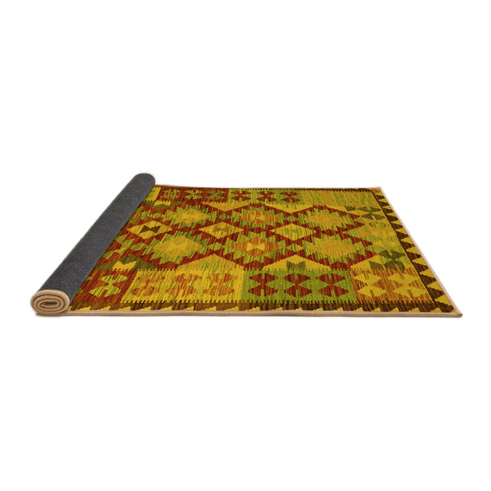 Sideview of Oriental Yellow Traditional Rug, con1100yw