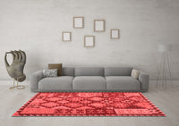 Machine Washable Oriental Red Traditional Rug, wshcon1100red