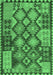 Machine Washable Oriental Emerald Green Traditional Area Rugs, wshcon1100emgrn