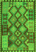 Serging Thickness of Machine Washable Oriental Green Traditional Area Rugs, wshcon1100grn