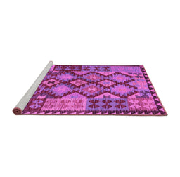 Sideview of Machine Washable Oriental Purple Traditional Area Rugs, wshcon1100pur