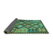 Sideview of Oriental Turquoise Traditional Rug, con1100turq