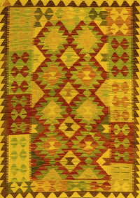 Oriental Yellow Traditional Rug, con1100yw