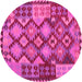 Round Oriental Pink Traditional Rug, con1100pnk