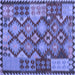 Square Oriental Blue Traditional Rug, con1100blu