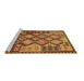 Sideview of Machine Washable Oriental Brown Traditional Rug, wshcon1100brn