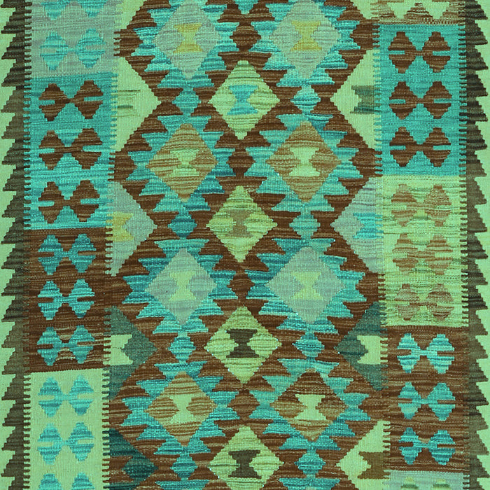Machine Washable Oriental Turquoise Traditional Area Rugs, wshcon1100turq