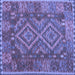 Square Oriental Blue Traditional Rug, con1101blu