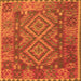 Serging Thickness of Oriental Orange Traditional Rug, con1101org