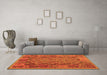 Machine Washable Oriental Orange Traditional Area Rugs in a Living Room, wshcon1101org