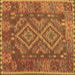 Square Oriental Brown Traditional Rug, con1101brn