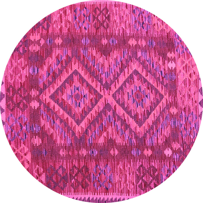 Round Oriental Pink Traditional Rug, con1101pnk