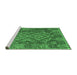 Sideview of Machine Washable Oriental Emerald Green Traditional Area Rugs, wshcon1101emgrn