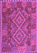 Machine Washable Oriental Purple Traditional Area Rugs, wshcon1101pur