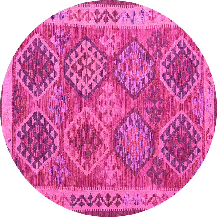 Round Oriental Pink Traditional Rug, con1102pnk
