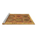 Sideview of Machine Washable Oriental Brown Traditional Rug, wshcon1102brn